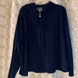 Coolibar Blue Zip-Up Seaside Hoodie 50 SPF